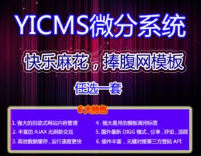 YiCms微分享系统精仿快乐麻花,捧腹网源码 分享系统